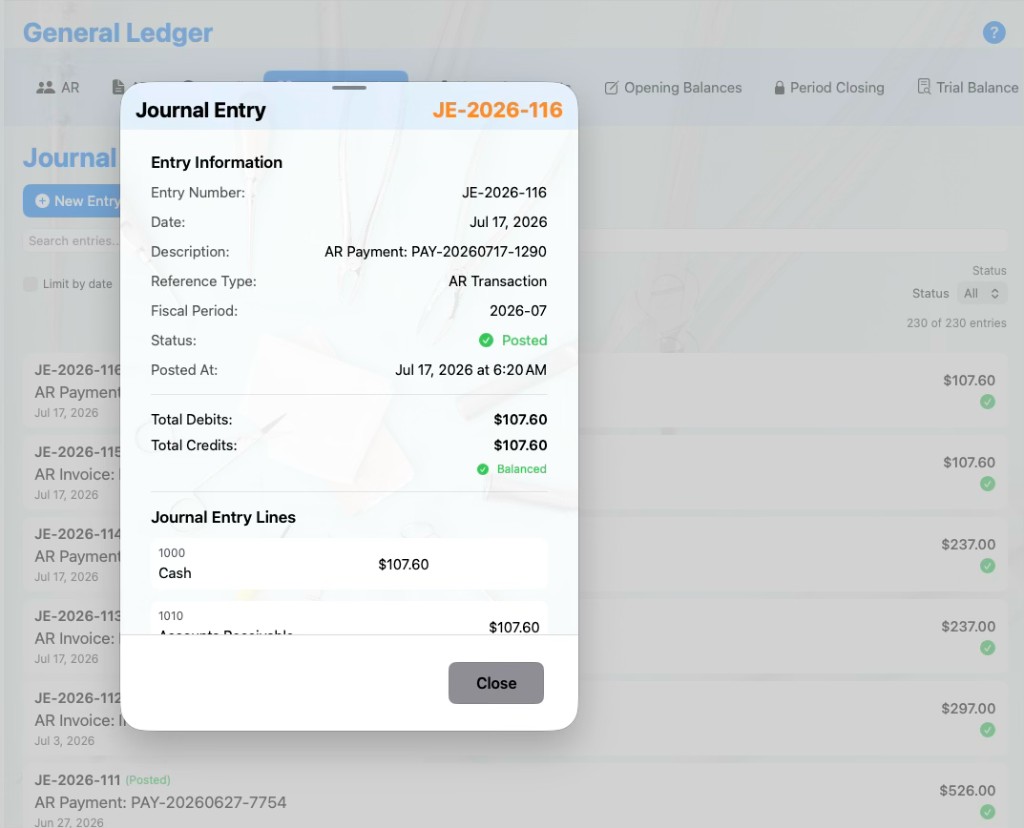 General Ledger interface in Base Dental PMS